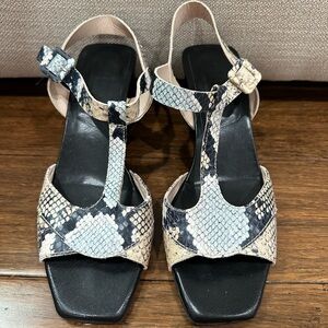 Hispanitas Stylish Snakeskin Patterned Women's Sandals size 38
